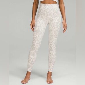 Lululemon Align High Rise Pant 28” Cheetah Camo Antique White Multi Size 4 NWOT
